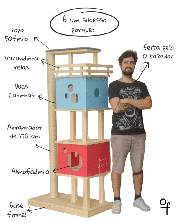 Torre Gato Radical Duplex Natural - Imagem 13